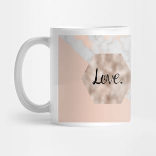 Love on rose gold Mug